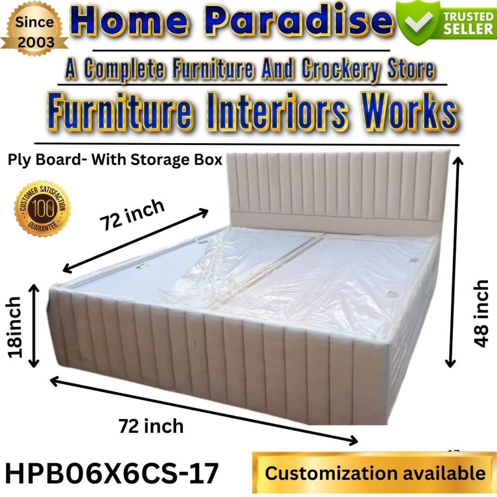 home paradise double bed 06 x06 with storage box hpb06x06cs-17