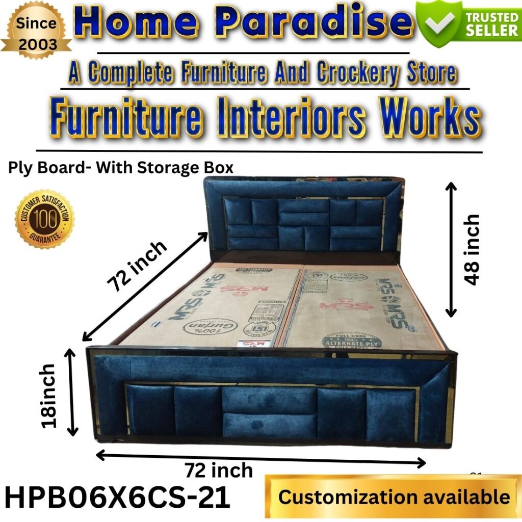 home paradise double bed 06 x06 with storage box hpb06x06cs-21