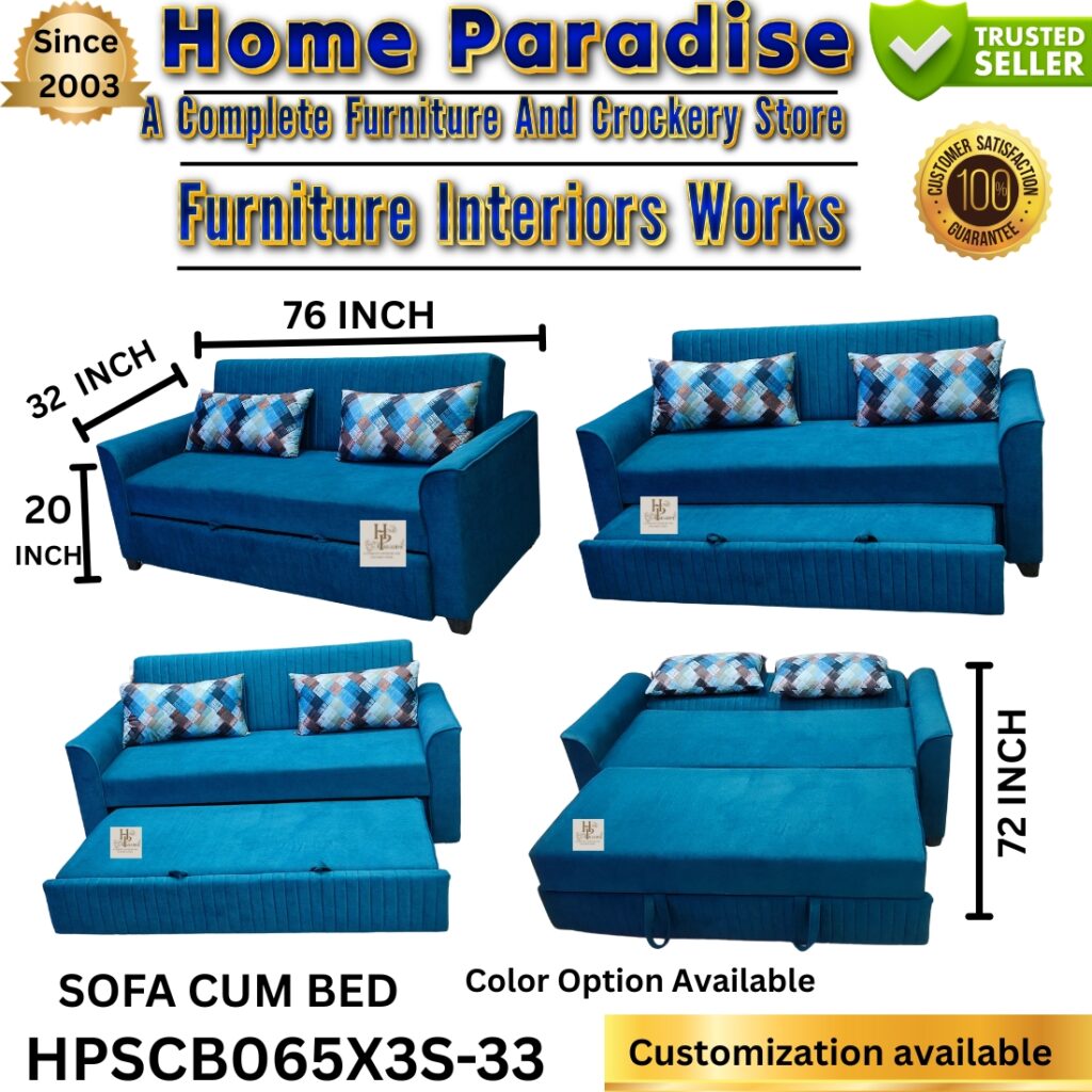 SOFA CUM BED HOME PARADISE HPSCB065X3S-33